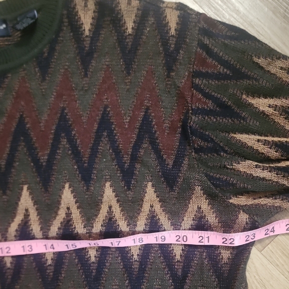 Northern Isles Vintage Zig Zag Knit Grandpa Sweater XL Retro 90s Style - Picture 8 of 11